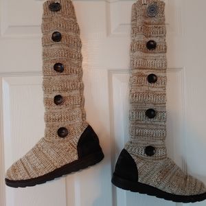 "MUK LUKS"-5 botton 21" Sweater Boot Sz 10